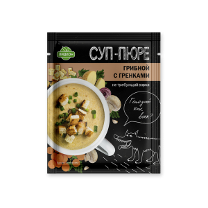 Mushroom puree soup with croutons 20g