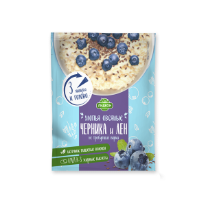Instant oat flakes "Blueberry and flax" 35 g